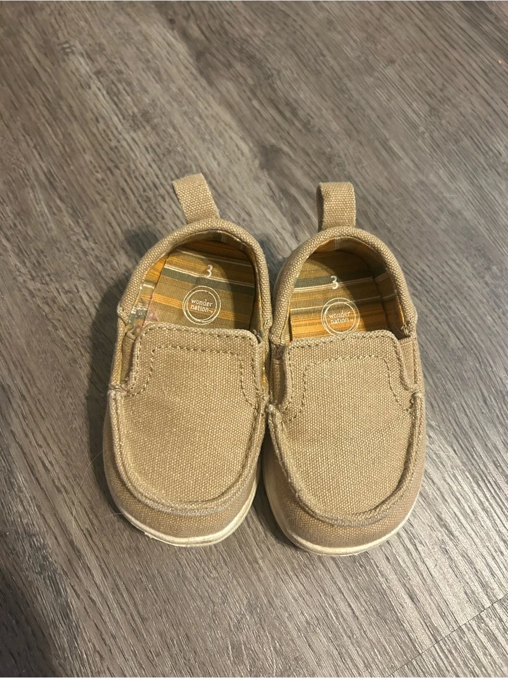 Baby Canvas Slip-On Shoes in Tan